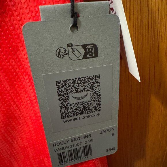 NWT ZADIG & VOLTAIRE ROELY SEQUIN DRESS SIZE SMALL - Picture 5 of 6